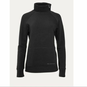 Peloton NEW Ribbed Side Zip Sweatshirt Black
